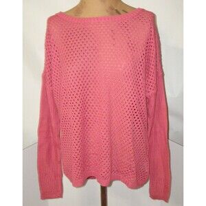 NWT New Womens M Prana Parker Sweater Top Organic Cotton Red Slate Open LS Nice